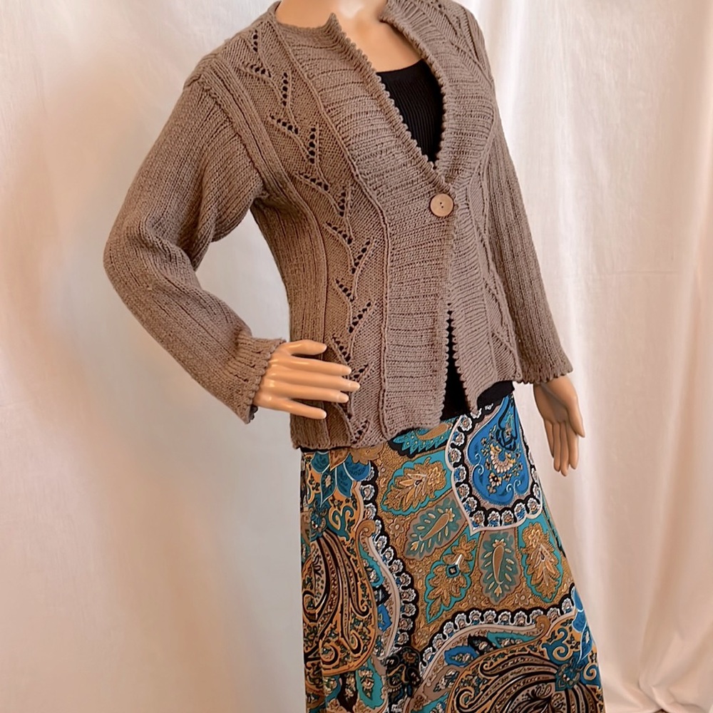 One of a kind hand knit cardigan